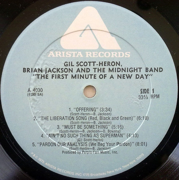 Gil Scott-Heron & Brian Jackson, The Midnight Band : The First Minute Of A New Day (LP, Album, Pre)