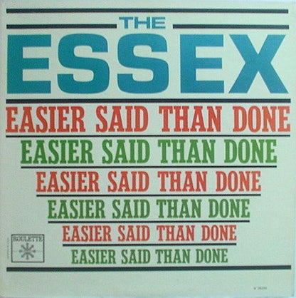 The Essex : Easier Said Than Done (LP, Mono)