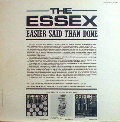 The Essex : Easier Said Than Done (LP, Mono)