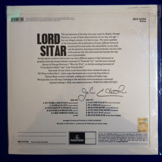 Lord Sitar : Lord Sitar (LP, Album, RSD, RE, Gre)