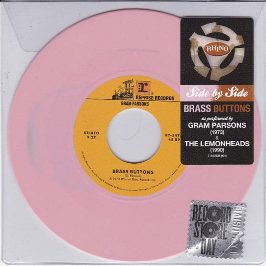 Gram Parsons / The Lemonheads : Brass Buttons (7", RSD, Single, Ltd, Pin)