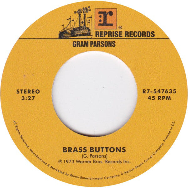 Gram Parsons / The Lemonheads : Brass Buttons (7", RSD, Single, Ltd, Pin)