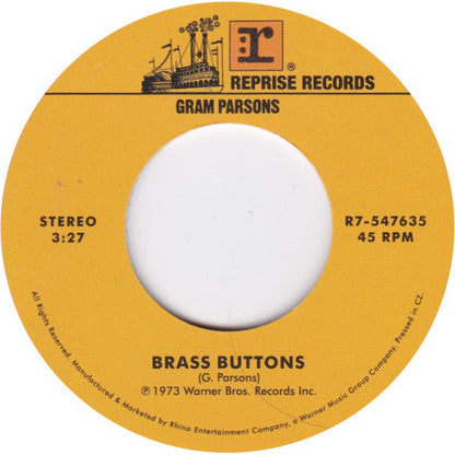 Gram Parsons / The Lemonheads : Brass Buttons (7", RSD, Single, Ltd, Pin)
