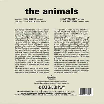 The Animals : The Animals (10", EP, RSD, Mono, Ltd, RE)