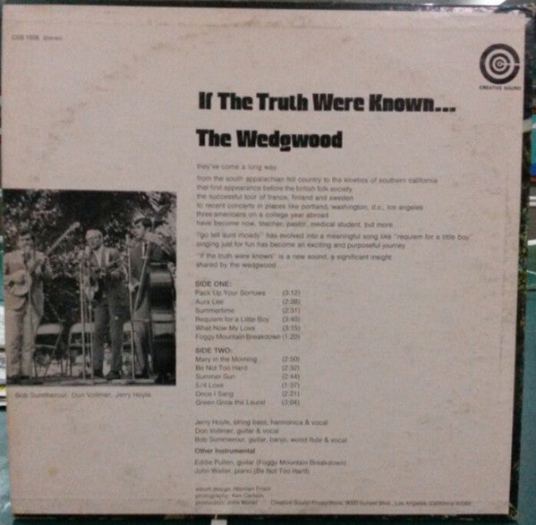 The Wedgwood* : If The Truth Were Known (LP, Album)