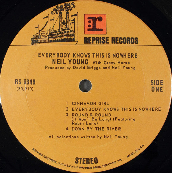 Neil Young With Crazy Horse : Everybody Knows This Is Nowhere (LP, Album, RP, Pit)