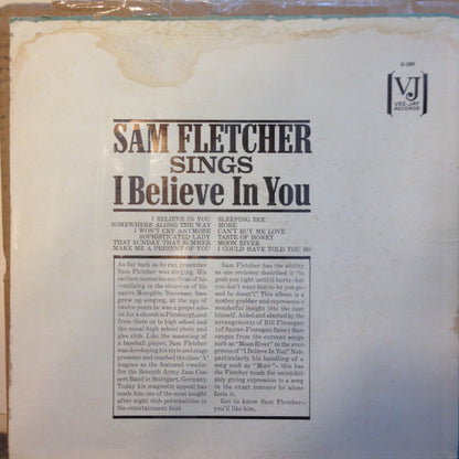 Sam Fletcher : Sings I Believe In You (LP, Album, Mono, Promo)