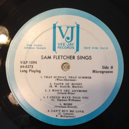 Sam Fletcher : Sings I Believe In You (LP, Album, Mono, Promo)