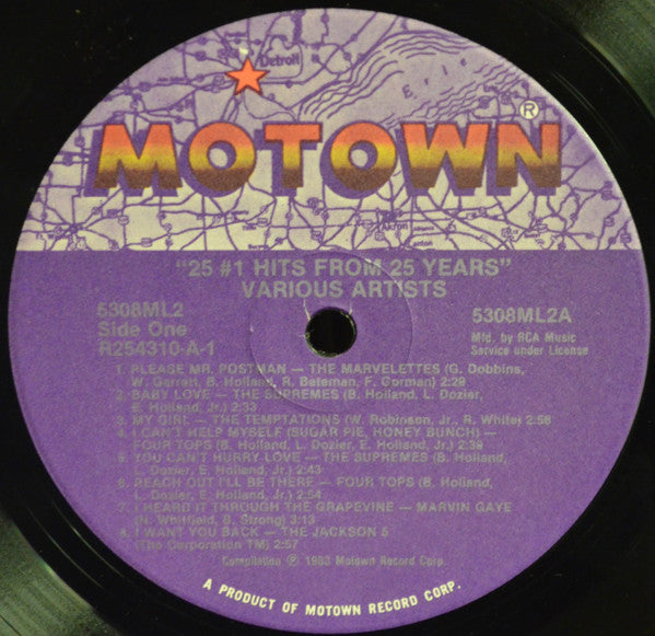 Various : 25 #1 Hits From 25 Years (2xLP, Comp, Club, RCA)