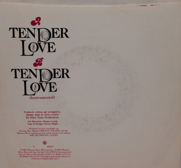 Force M.D.'s* : Tender Love (7", Single, Spe)