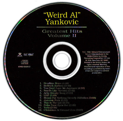 "Weird Al" Yankovic : Greatest Hits Volume II (CD, Comp, RE)