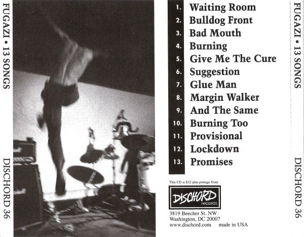 Fugazi : 13 Songs (CD, Comp, RE, RM, CIN)