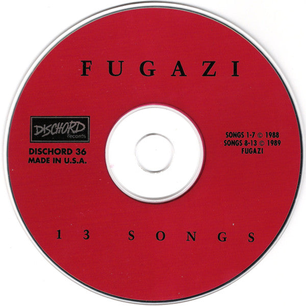 Fugazi : 13 Songs (CD, Comp, RE, RM, CIN)
