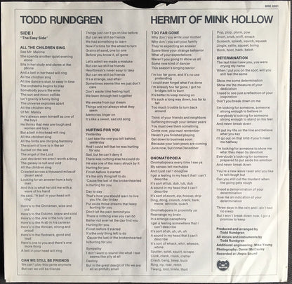 Todd Rundgren : Hermit Of Mink Hollow (LP, Album, Club)