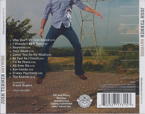 Josh Turner (2) : Haywire (CD, Album)