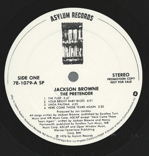 Jackson Browne : The Pretender (LP, Album, Promo)