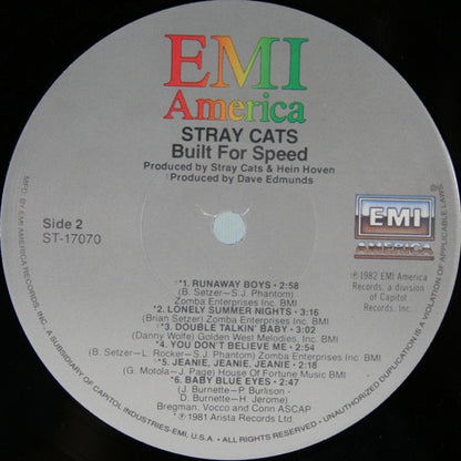 Stray Cats : Built For Speed (LP, Album, Comp, Jac)