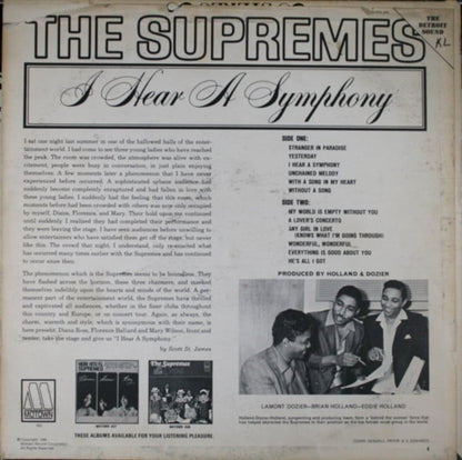 The Supremes : I Hear A Symphony (LP, Album, Mono, Ind)