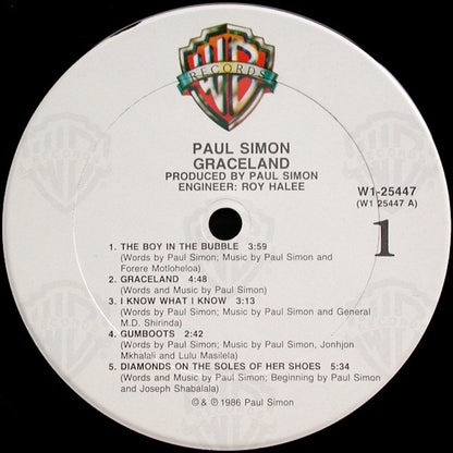 Paul Simon : Graceland (LP, Album, Club, Car)