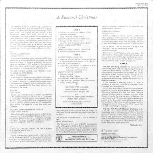 New York Harp Ensemble, The New York Pro Arte Chamber Orchestra, Aristid von Würtzler* : A Pastoral Christmas (LP)