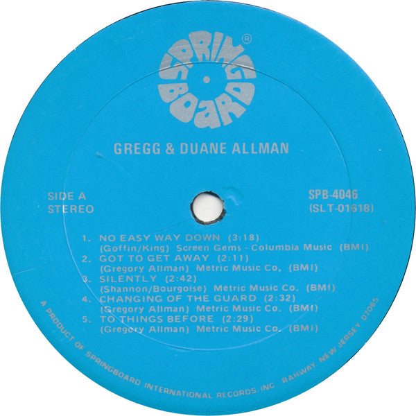Gregg & Duane Allman* : Gregg & Duane Allman (LP, Comp, Sil)