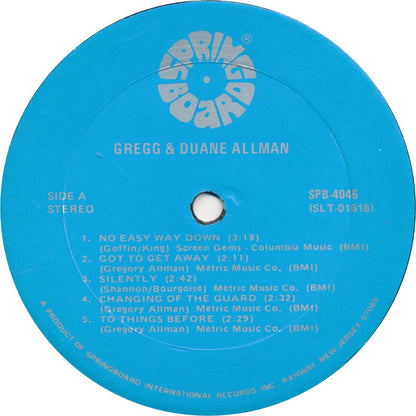 Gregg & Duane Allman* : Gregg & Duane Allman (LP, Comp, Sil)