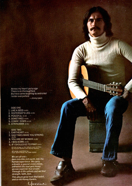 Kenny Rankin : Like A Seed (LP, Album, RE, PR )
