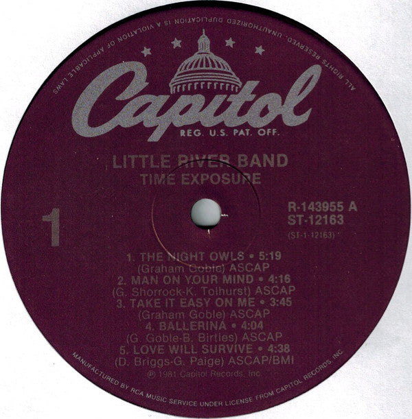 Little River Band : Time Exposure (LP, Album, Club)