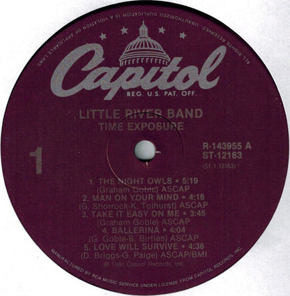 Little River Band : Time Exposure (LP, Album, Club)