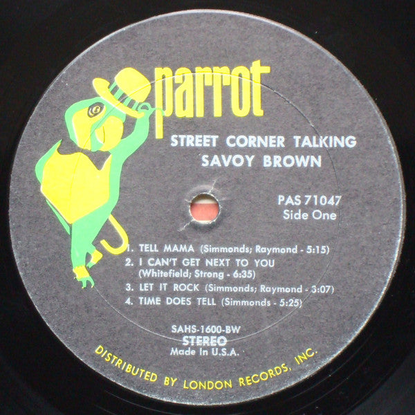Savoy Brown : Street Corner Talking (LP, Album, BW )