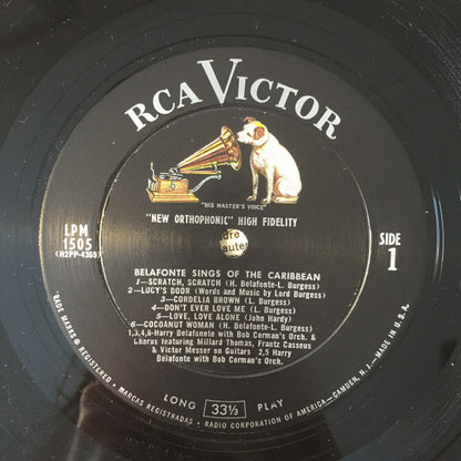 Harry Belafonte : Belafonte Sings Of The Caribbean (LP, Album, Mono, Roc)