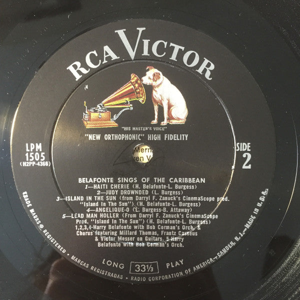 Harry Belafonte : Belafonte Sings Of The Caribbean (LP, Album, Mono, Roc)