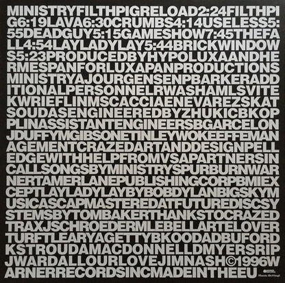 Ministry : Filth Pig (LP, Album, RE)