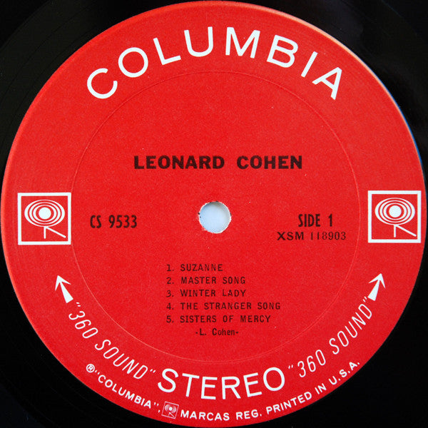 Leonard Cohen : Songs Of Leonard Cohen (LP, Album, Pit)