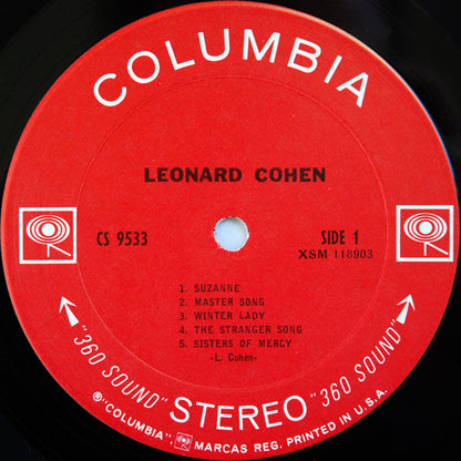 Leonard Cohen : Songs Of Leonard Cohen (LP, Album, Pit)