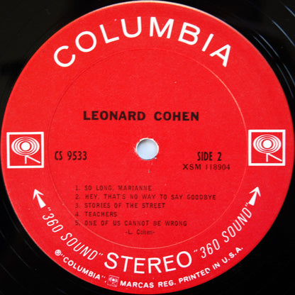 Leonard Cohen : Songs Of Leonard Cohen (LP, Album, Pit)