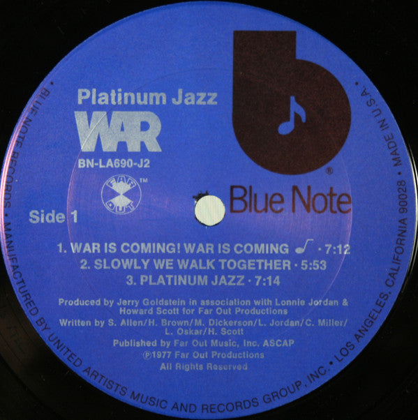 War : Platinum Jazz (2xLP, Comp, Pit)