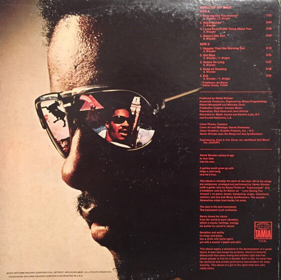 Stevie Wonder : Music Of My Mind (LP, Album, Gat)