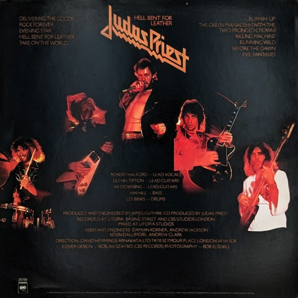Judas Priest : Hell Bent For Leather (LP, Album, Ter)