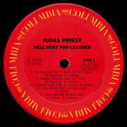 Judas Priest : Hell Bent For Leather (LP, Album, Ter)