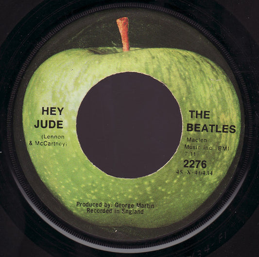 The Beatles : Hey Jude (7", Single, Scr)