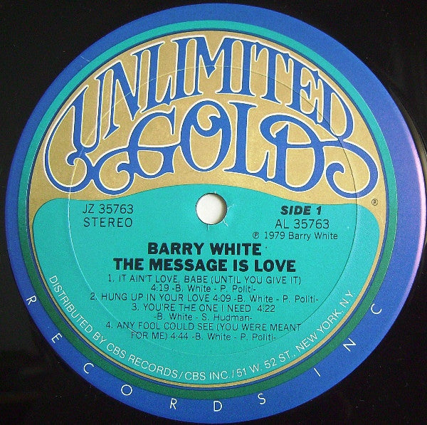Barry White : The Message Is Love (LP, Album, Ter)