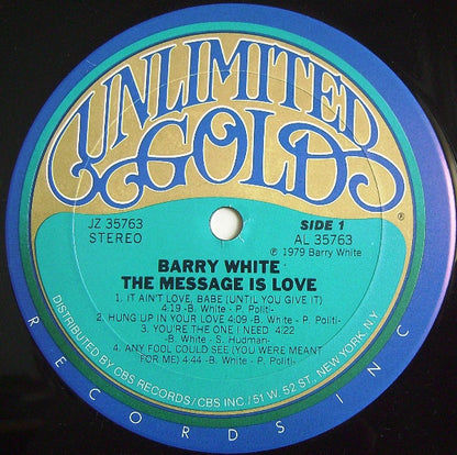 Barry White : The Message Is Love (LP, Album, Ter)