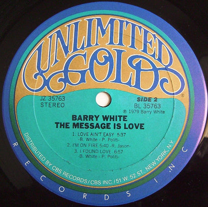 Barry White : The Message Is Love (LP, Album, Ter)