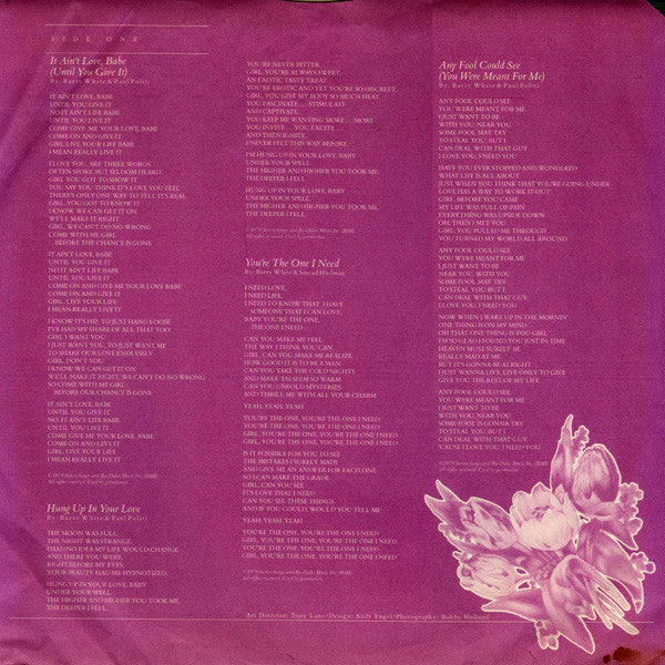 Barry White : The Message Is Love (LP, Album, Ter)