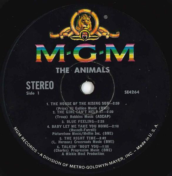 The Animals : The Animals (LP, Album, MGM)