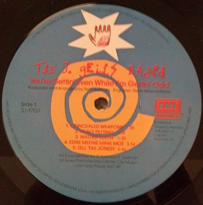 The J. Geils Band : You're Gettin' Even While I'm Gettin' Odd (LP, Album, Win)