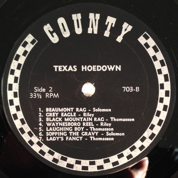 Bartow Riley, Vernon Solomon, Benny Thomasson : Texas Hoedown (LP, Album)