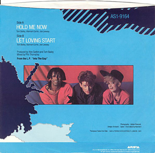 Thompson Twins : Hold Me Now (7", Single, Spe)