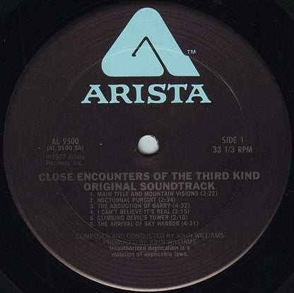 John Williams (4) : Close Encounters Of The Third Kind (Original Motion Picture Soundtrack) (LP, Album, San + 7", S/Sided, Single)